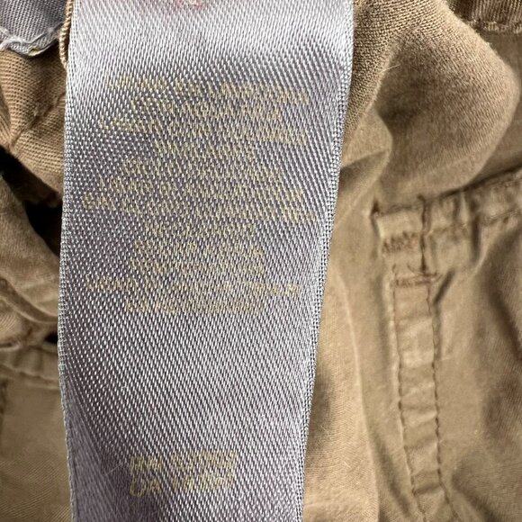 Liz Claiborne Sloane Womens Brown Capri Pants Size 12 With Frayed Hem Cotton Ble - Picture 5 of 10